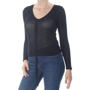 Ultra Flirt Womens Ruched Long Sleeve Top Size M